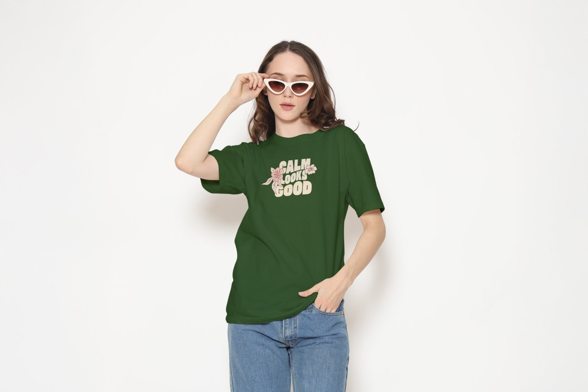Calm Looks Good — Floral Statement Tee - BlankNine