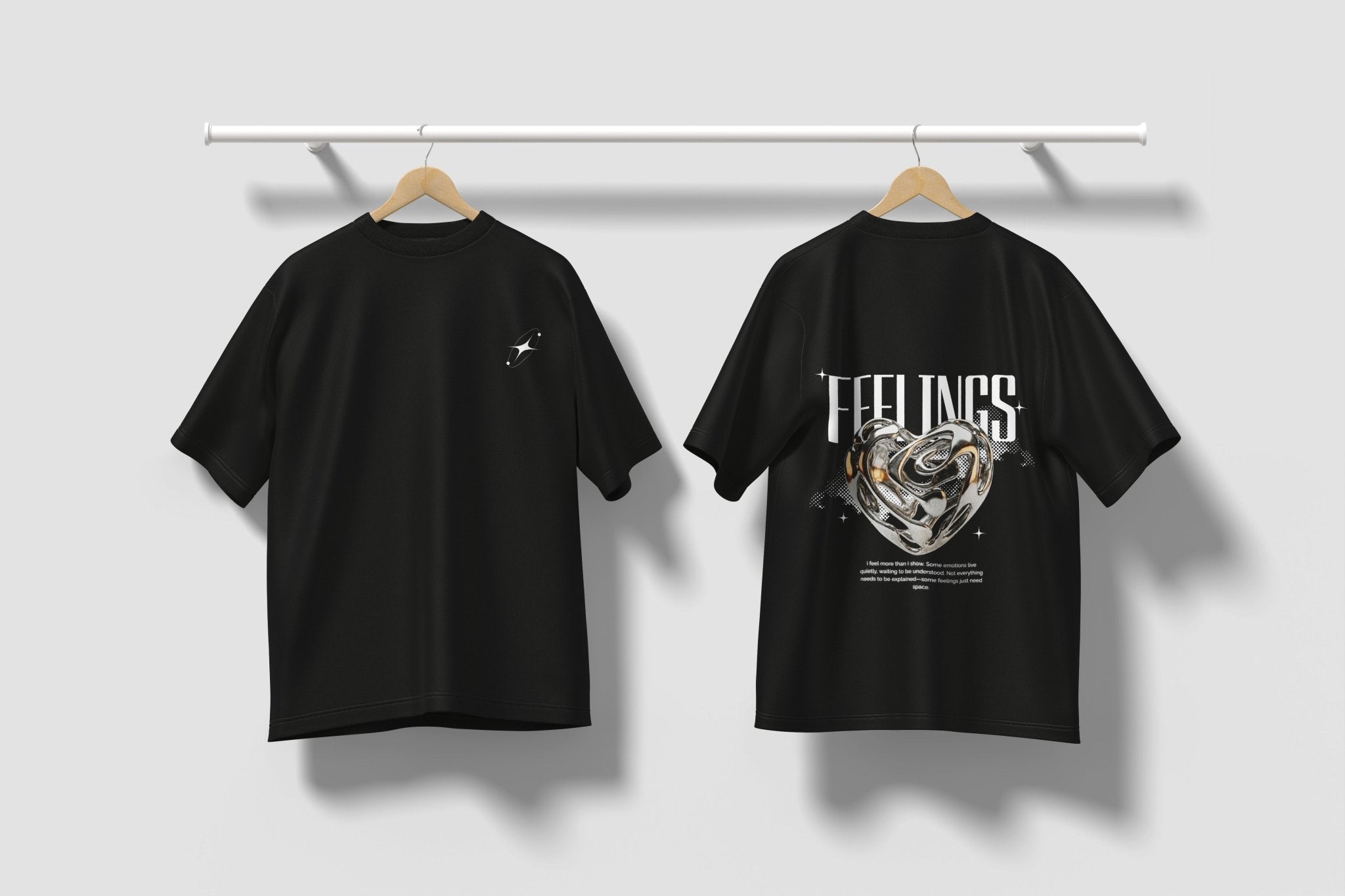 Feelings — Chrome Heart Statement Tee Front&Back - BlankNine