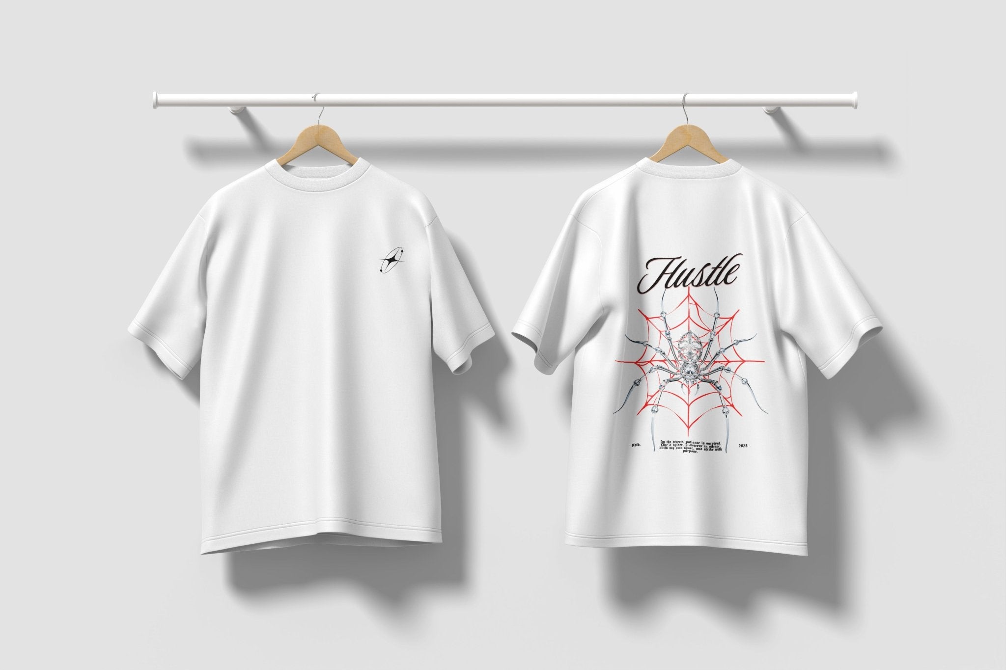 Hustle — Spider Web Tee Front&Back - BlankNine