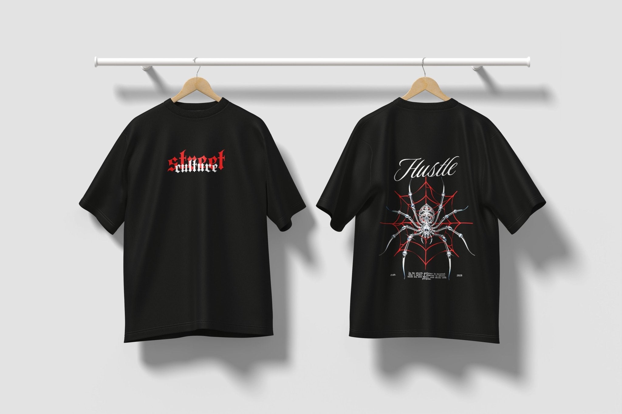 Hustle — Spider Web Tee Front&Back - BlankNine