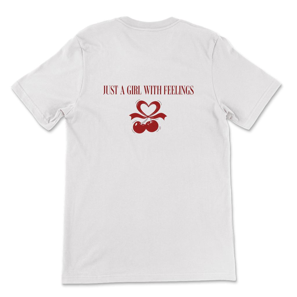 Just a Girl With Feelings — Cherry Heart Tee - BlankNine