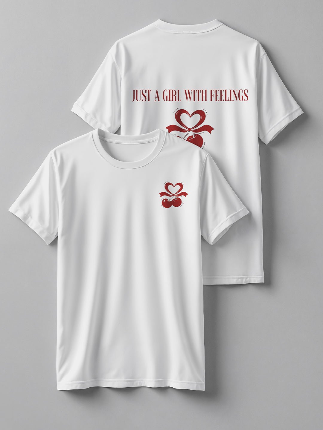 Just a Girl With Feelings — Cherry Heart Tee - BlankNine