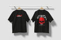 No Mercy — Red Skull Street Tee Front&Back - BlankNine