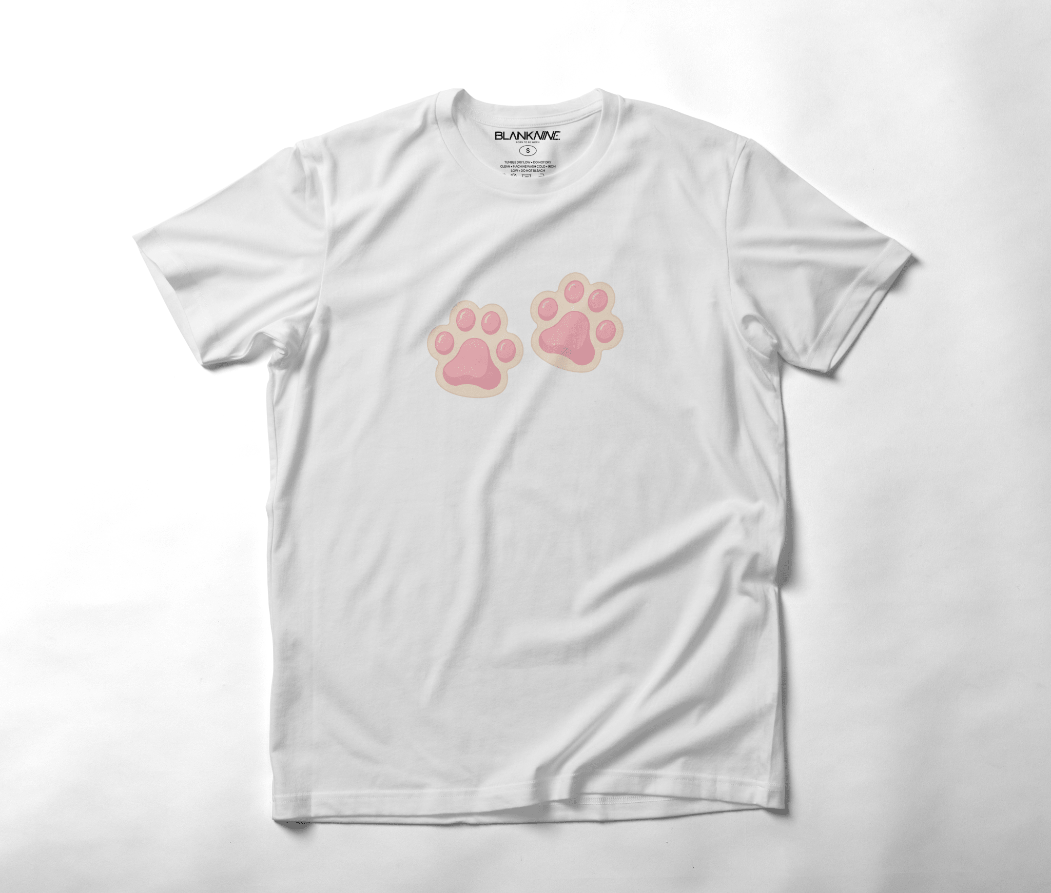 Soft Paws — Pink Paw Print Tee - BlankNine