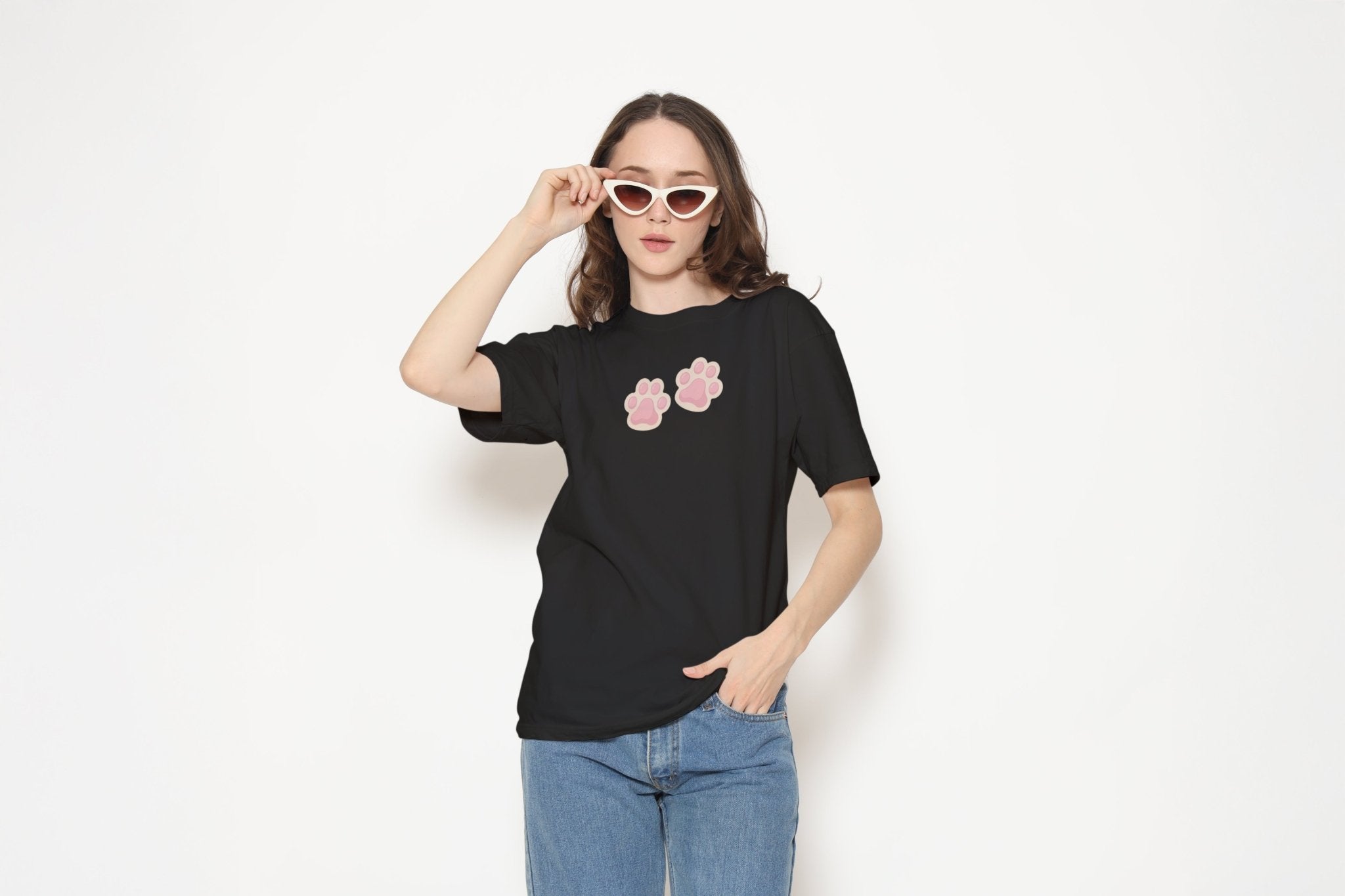 Soft Paws — Pink Paw Print Tee - BlankNine